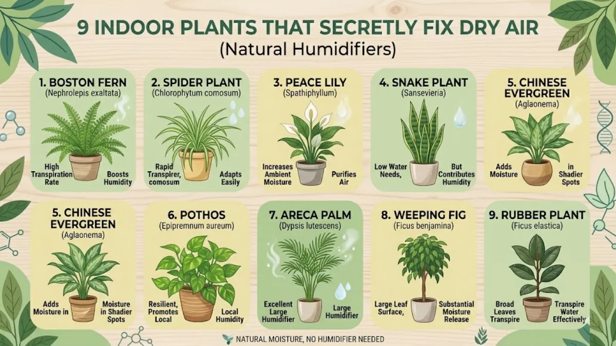 9 Indoor Plants That Secretly Fix Dry Air (Without a Humidifier)
