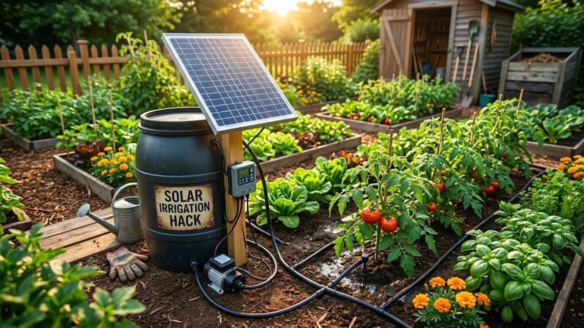Tired of Watering Daily? Try This Solar Irrigation Hack That Works on Its Own