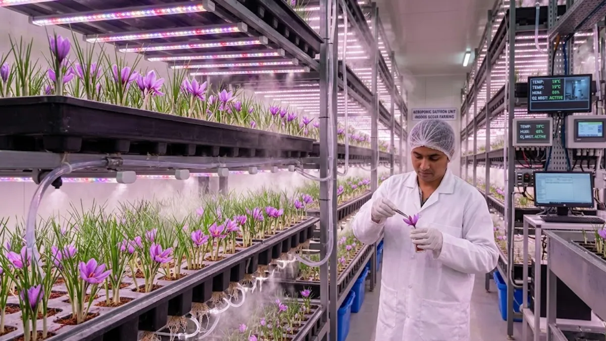 Saffron (Kesar) Farming Indoors: The Aeroponics Method