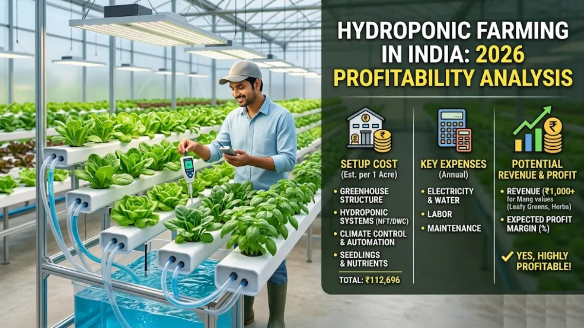 Hydroponic Farming Setup Cost in India: Is It Really Profitable in 2026?
