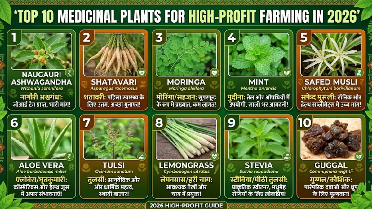 Top 10 Medicinal Plants for High-Profit Farming in 2026